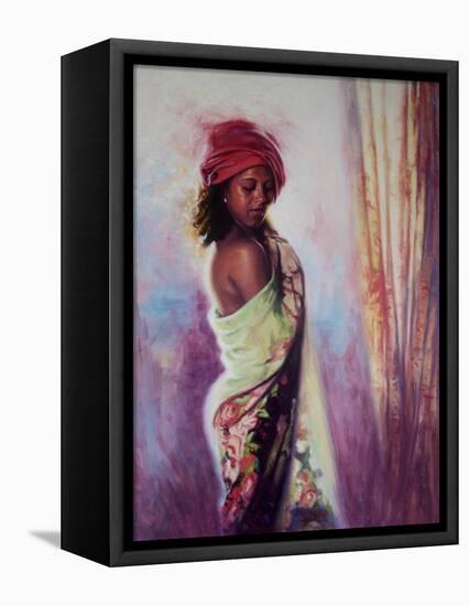 The Red Turban, 2015-Colin Bootman-Framed Stretched Canvas