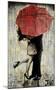 The Red Umbrella-Loui Jover-Mounted Art Print