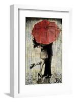 The Red Umbrella-Loui Jover-Framed Art Print