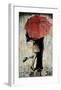 The Red Umbrella-Loui Jover-Framed Giclee Print