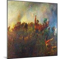 The Red Vanguard of Argonne-Plinio Nomellini-Mounted Giclee Print
