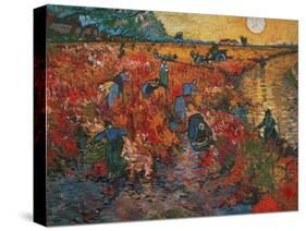 The red Vineyard at Arles,1888. Canvas,73 x 91 cm.-Vincent van Gogh-Stretched Canvas