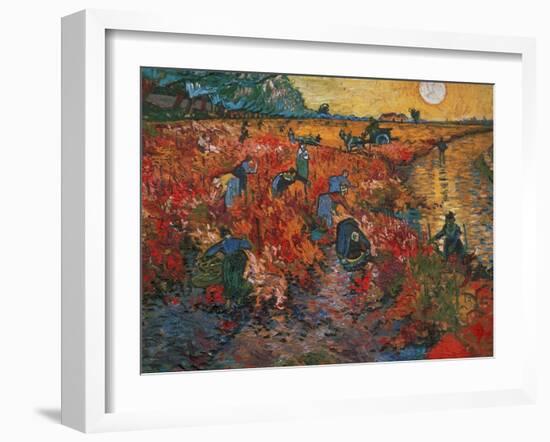 The red Vineyard at Arles,1888. Canvas,73 x 91 cm.-Vincent van Gogh-Framed Giclee Print