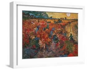 The red Vineyard at Arles,1888. Canvas,73 x 91 cm.-Vincent van Gogh-Framed Giclee Print