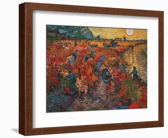 The red Vineyard at Arles,1888. Canvas,73 x 91 cm.-Vincent van Gogh-Framed Giclee Print