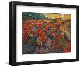 The red Vineyard at Arles,1888. Canvas,73 x 91 cm.-Vincent van Gogh-Framed Premium Giclee Print