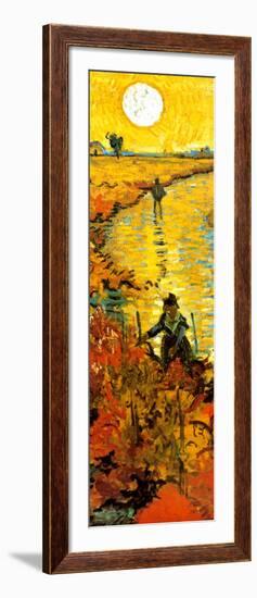 The Red Vineyard at Arles, c.1888 (detail)-Vincent van Gogh-Framed Art Print