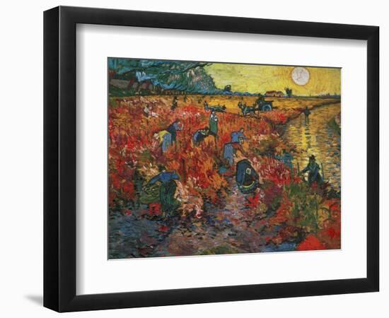 The Red Vineyard at Arles, c.1888-Vincent van Gogh-Framed Giclee Print