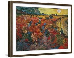 The Red Vineyard at Arles, c.1888-Vincent van Gogh-Framed Giclee Print