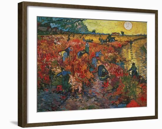 The Red Vineyard at Arles, c.1888-Vincent van Gogh-Framed Giclee Print