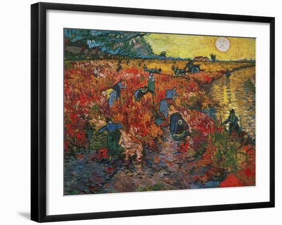 The Red Vineyard at Arles, c.1888-Vincent van Gogh-Framed Giclee Print