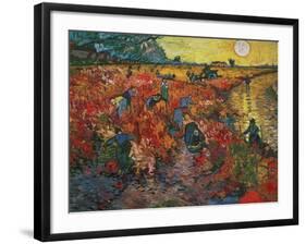 The Red Vineyard at Arles, c.1888-Vincent van Gogh-Framed Giclee Print