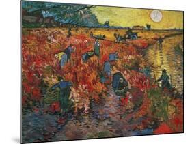 The Red Vineyard at Arles, c.1888-Vincent van Gogh-Mounted Giclee Print