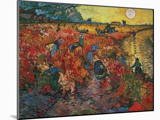 The Red Vineyard at Arles, c.1888-Vincent van Gogh-Mounted Premium Giclee Print