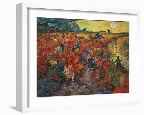 The Red Vineyard at Arles, c.1888-Vincent van Gogh-Framed Giclee Print