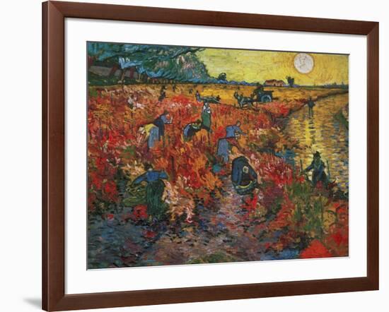 The Red Vineyard at Arles, c.1888-Vincent van Gogh-Framed Giclee Print