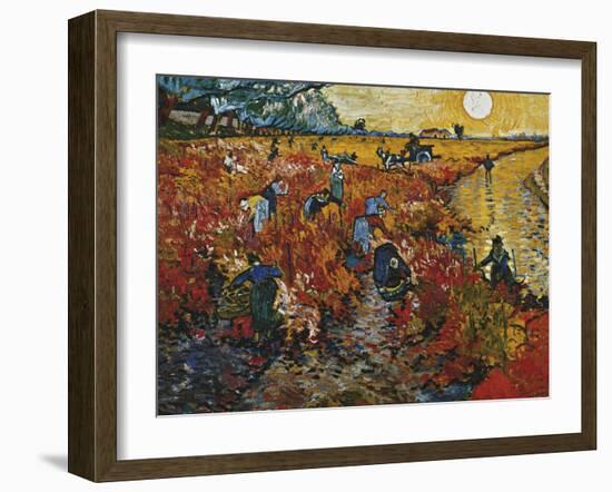 The Red Vineyard in Arles, 1888-Vincent van Gogh-Framed Giclee Print