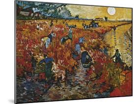 The Red Vineyard in Arles, 1888-Vincent van Gogh-Mounted Giclee Print