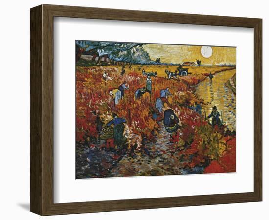 The Red Vineyard in Arles, 1888-Vincent van Gogh-Framed Giclee Print