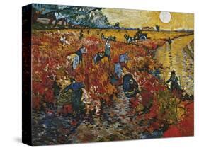 The Red Vineyard in Arles, 1888-Vincent van Gogh-Stretched Canvas