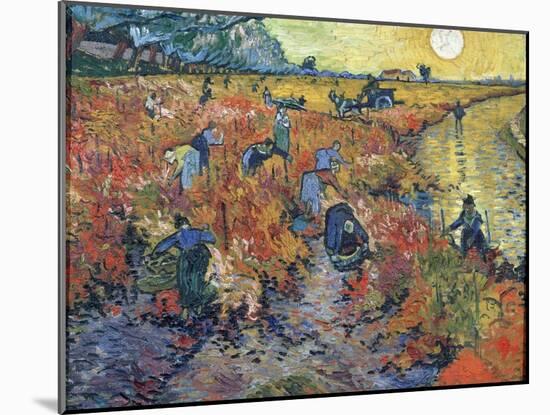 The Red Vineyards at Arles, 1888-Vincent van Gogh-Mounted Giclee Print