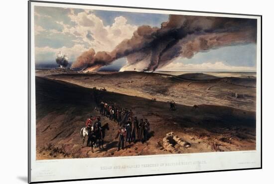 The Redan and the British Trenches-William Simpson-Mounted Giclee Print
