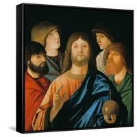 The Redeemer Giving His Blessing Among Four Apostlews-Vittore Carpaccio-Framed Stretched Canvas