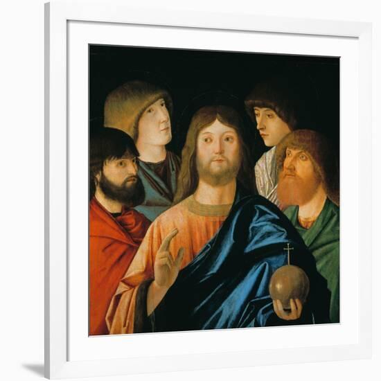 The Redeemer Giving His Blessing Among Four Apostlews-Vittore Carpaccio-Framed Giclee Print