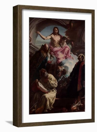 The Redeemer with Saints Egidio-Gian Domenico Cignaroli-Framed Giclee Print