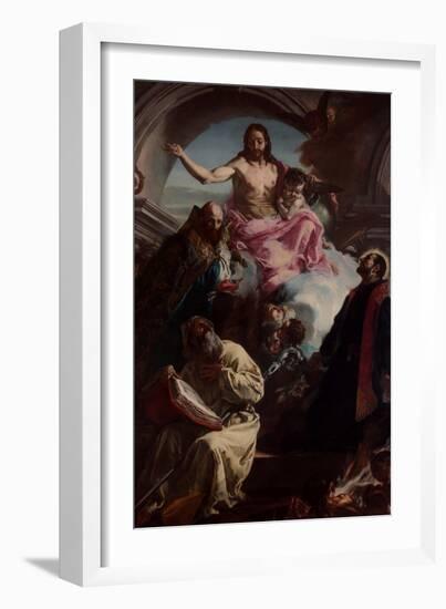 The Redeemer with Saints Egidio-Gian Domenico Cignaroli-Framed Giclee Print