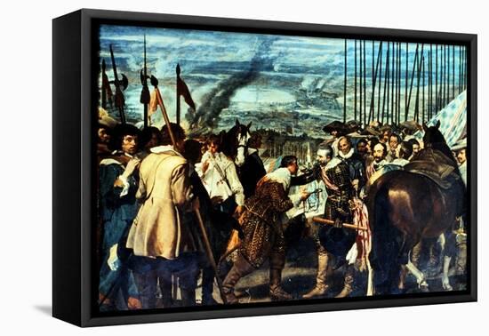 The Reduction of Breda, Thirty Years War, 1625-Diego Velazquez-Framed Stretched Canvas
