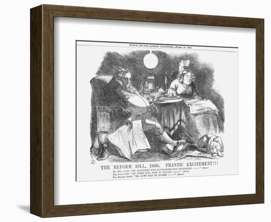 The Reform Bill, 1866, Frantic Excitement!!!, 1866-John Tenniel-Framed Giclee Print