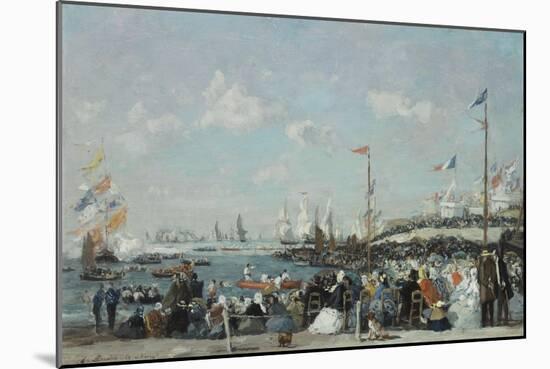 The Regatta at Le Havre, 1869-Eugène Boudin-Mounted Giclee Print