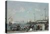 The Regatta at Le Havre, 1869-Eugène Boudin-Stretched Canvas