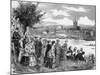 The Regatta Watched from the Banks of the Thames with the Town of Henley in the Distance-H. Wood-Mounted Photographic Print