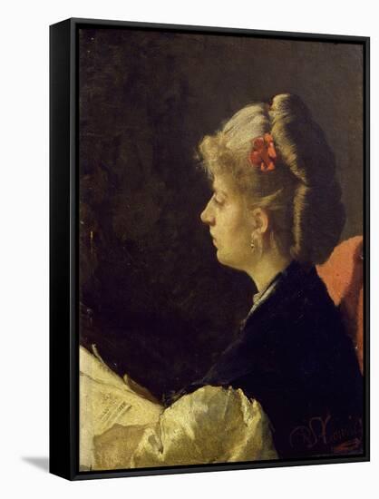 The Register-Pietro Bouvier-Framed Stretched Canvas