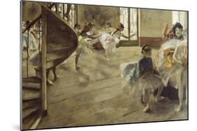 The Rehearsal, c.1874-Edgar Degas-Mounted Premium Giclee Print