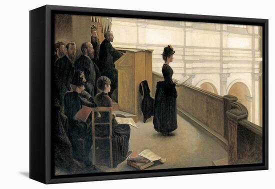 The Rehearsal in the Choir Loft-Henri Lerolle-Framed Stretched Canvas