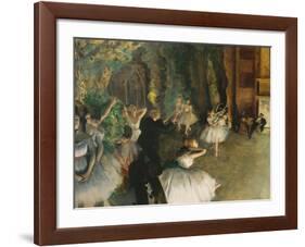 The Rehearsal of the Ballet Onstage, c.1874-Edgar Degas-Framed Premium Giclee Print