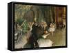 The Rehearsal of the Ballet Onstage-Edgar Degas-Framed Stretched Canvas