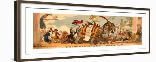 The Rehearsal or the Baron and the Elephant-null-Framed Giclee Print