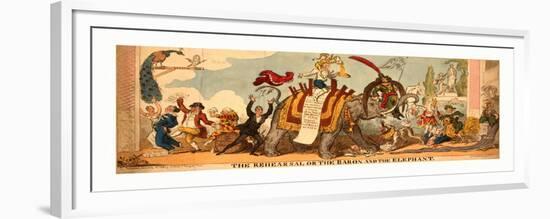 The Rehearsal or the Baron and the Elephant-null-Framed Giclee Print