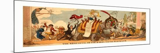 The Rehearsal or the Baron and the Elephant-null-Mounted Giclee Print