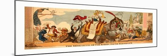 The Rehearsal or the Baron and the Elephant-null-Mounted Giclee Print