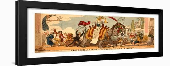 The Rehearsal or the Baron and the Elephant-null-Framed Giclee Print