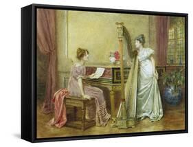 The Rehearsal-George Goodwin Kilburne-Framed Stretched Canvas