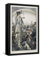 The Reign of Justice, 1917-Edmund Joseph Sullivan-Framed Stretched Canvas