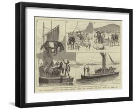 The Reinforcements at Cape Town, Shipping Cattle and Re-Mounts for the Spain in Table Bay-null-Framed Giclee Print