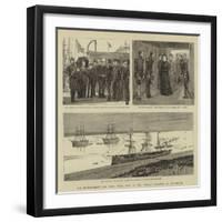 The Reinforcements for India, Royal Visit to the Jumna Troopship at Portsmouth-null-Framed Giclee Print