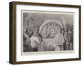 The Reinterment of Columbus in Seville Cathedral, the Last Resting-Place in the Crypt-null-Framed Giclee Print